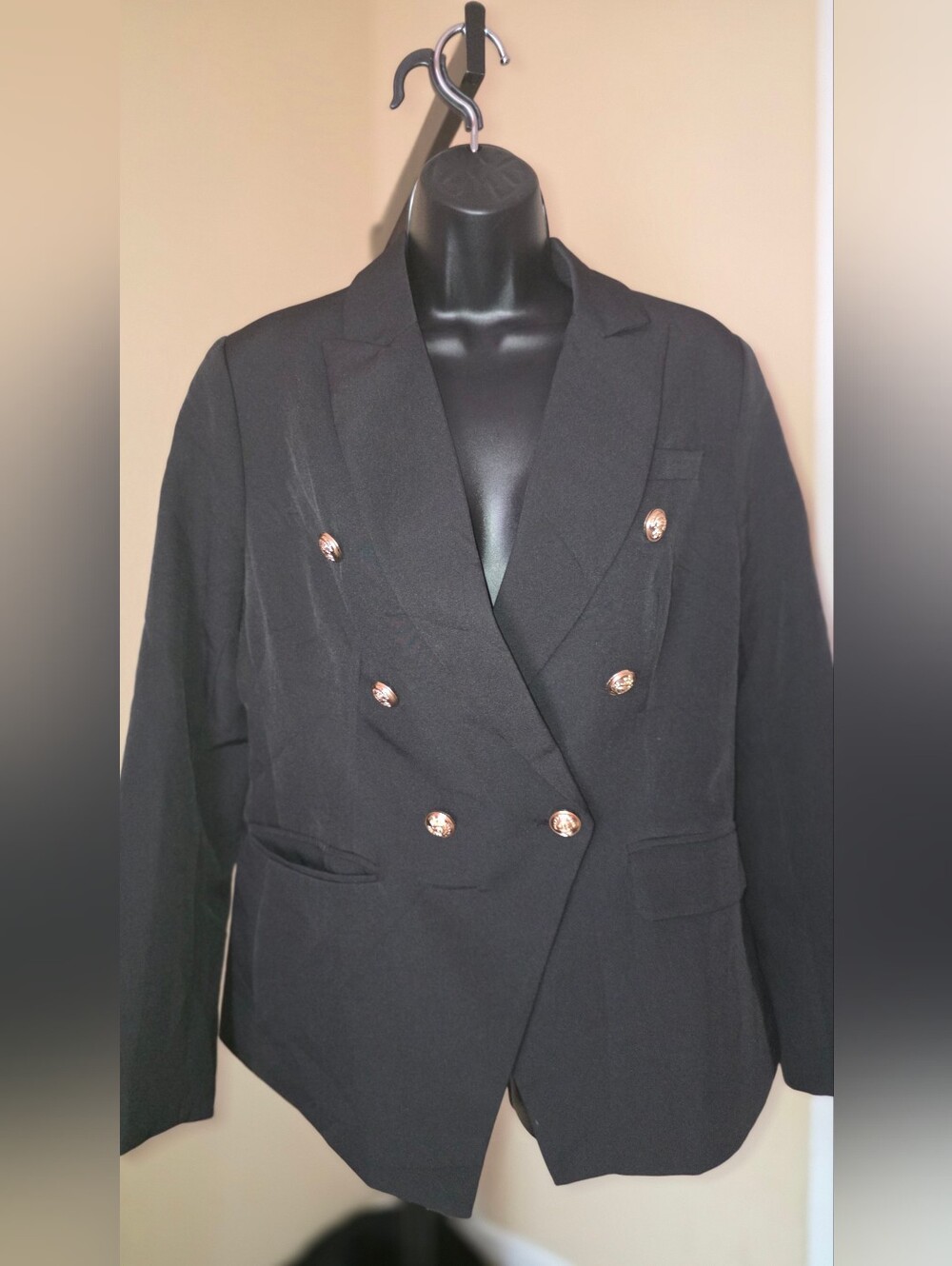 🖤Double-Breasted Black Women's Blazer